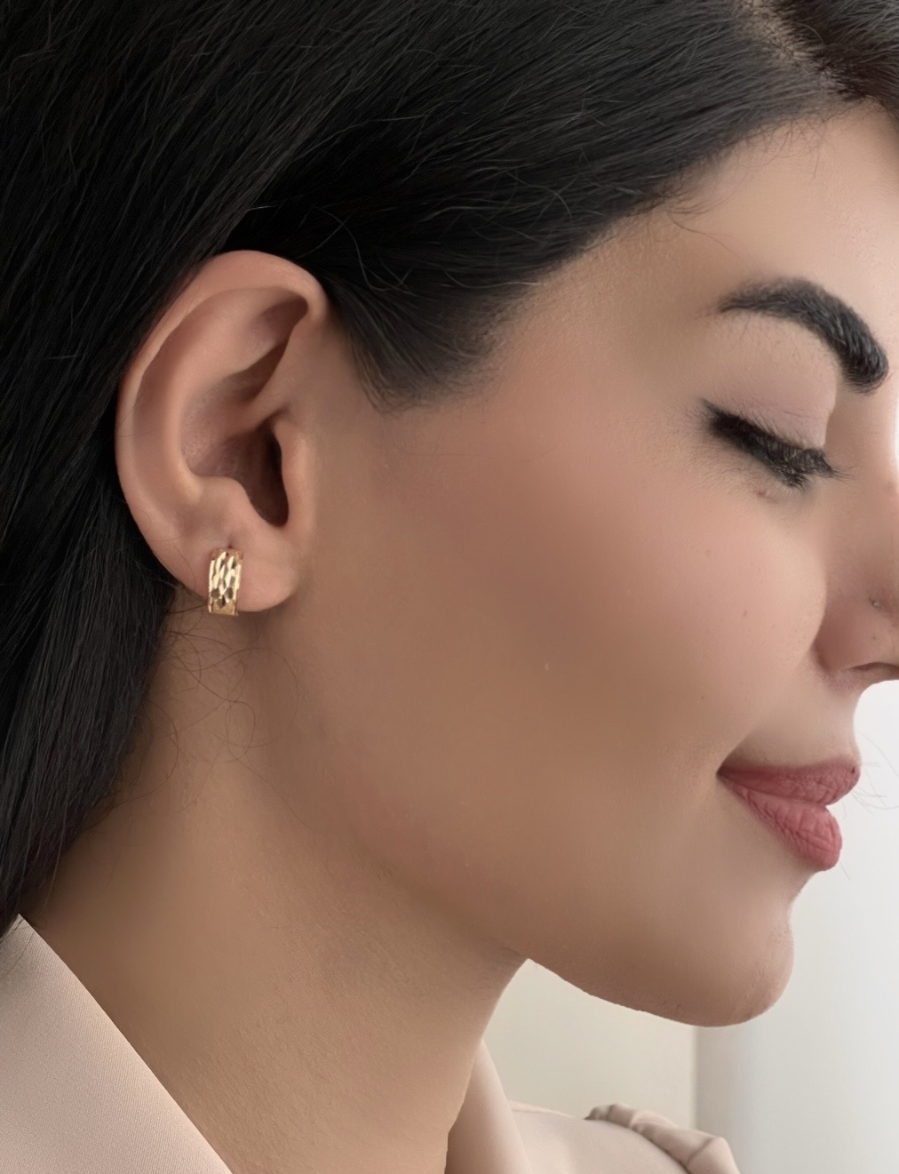 گوشواره حلقه تراش دار